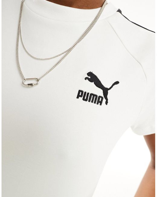 PUMA White – iconic t7 – baby fit t-shirt