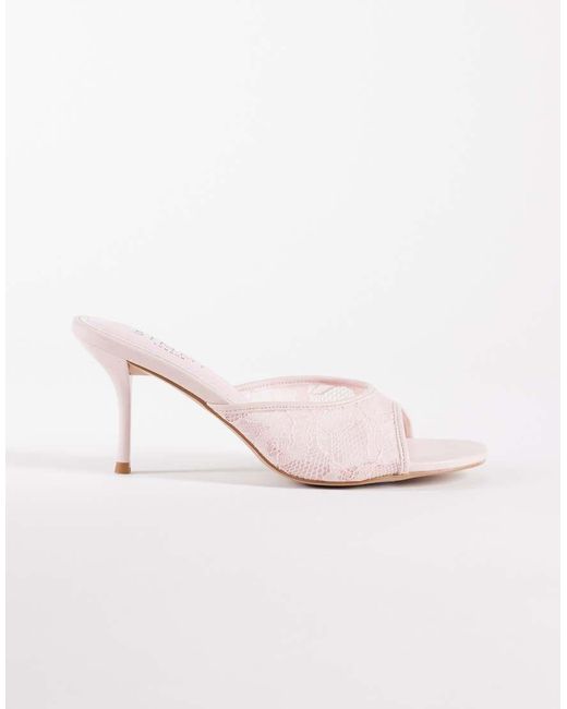 SIMMI Natural Simmi London Illia Heeled Mule Sandals