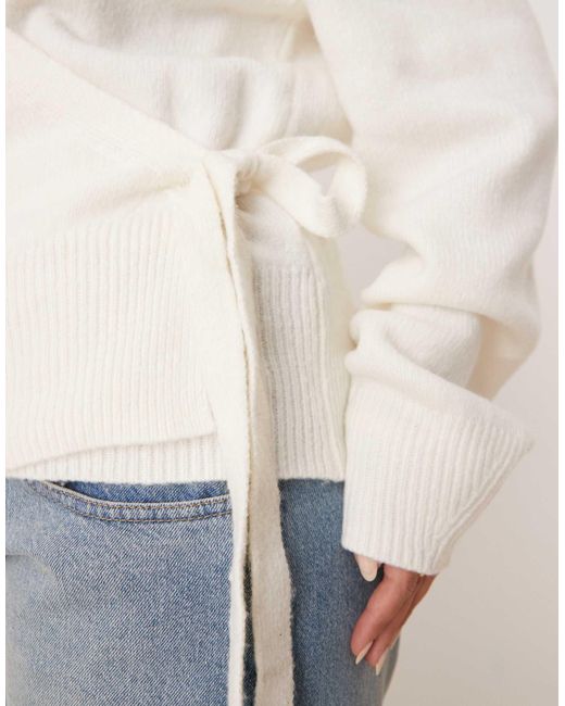 ASOS White Asos design curve – wickel-strickjacke