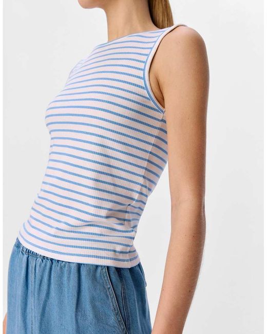 Top Senza Maniche di Object in White