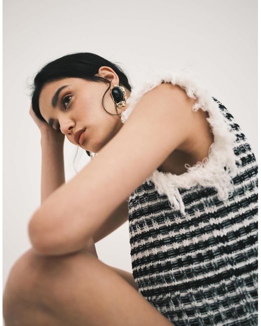 ASOS White – strickpullunder aus tweed
