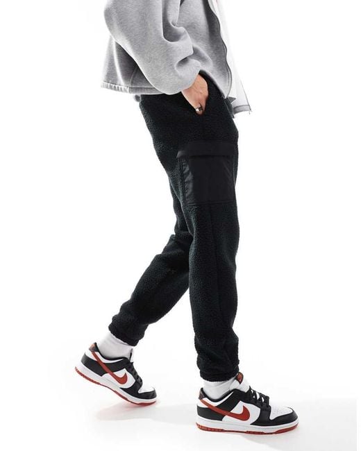 Nike Black Flight Sherpa Trousers for men