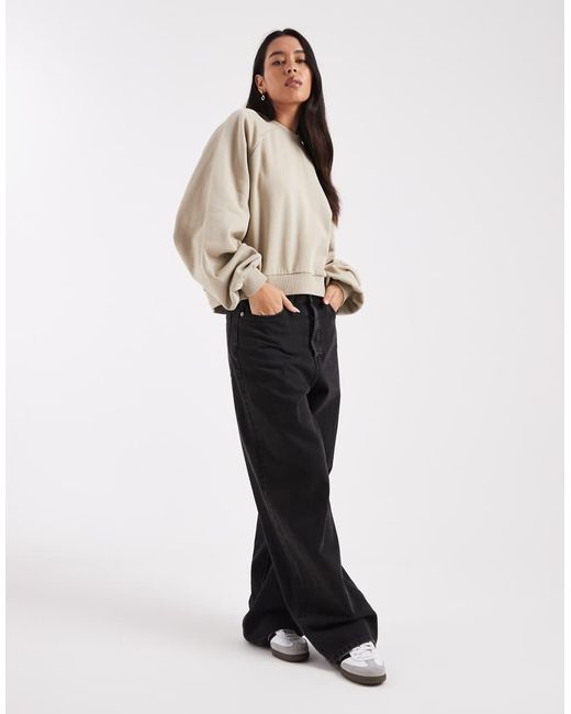 ASOS Natural Balloon Sleeve Sweat
