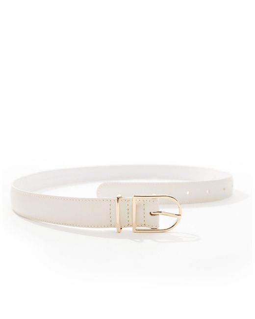 & Other Stories Gray Slim Leather Belt