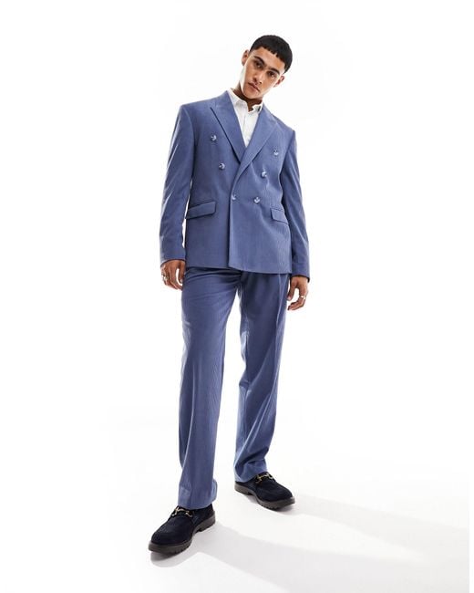 Viggo Blue Cord Suit Jacket for men