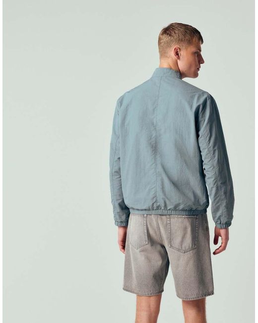 ASOS Blue Ripstop Track Jacket for men