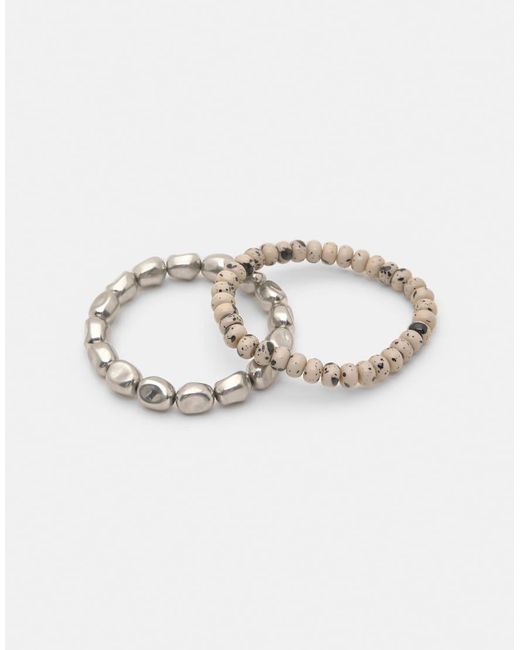 Pull&Bear Metallic Rope Bracelet for men