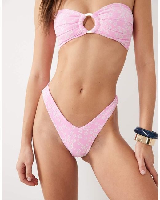 Kulani Kinis Pink Sugar Sprinkle Y Thong Bikini Bottom