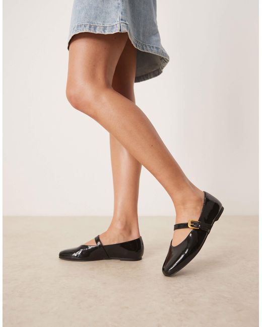ASOS Brown – leah – ballerinas mit mary-jane-design