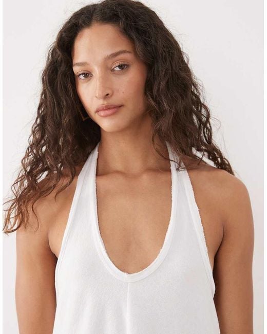 Mango Natural Teen Halterneck Mini Dress
