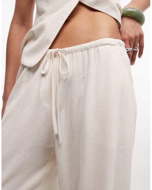 Reclaimed Vintage White Cotton Rich Pull On Relaxed Pants
