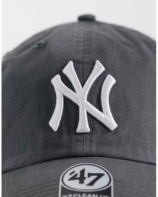 '47 Gray Ny Yankees Clean Up Cap