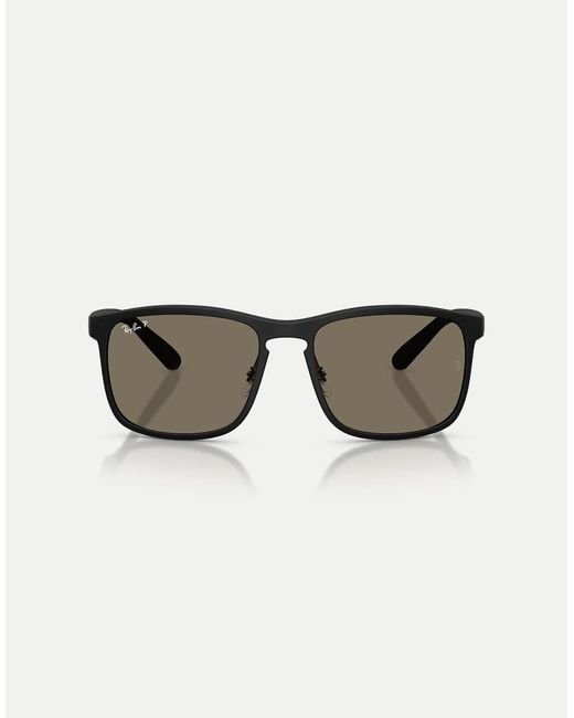 Ray-Ban Black Rb4264 Polarized+ Lenses Square Polarised Sunglasses With Lens for men