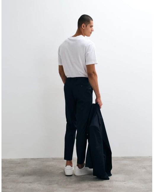 ASOS Blue Tapered Suit Trousers for men