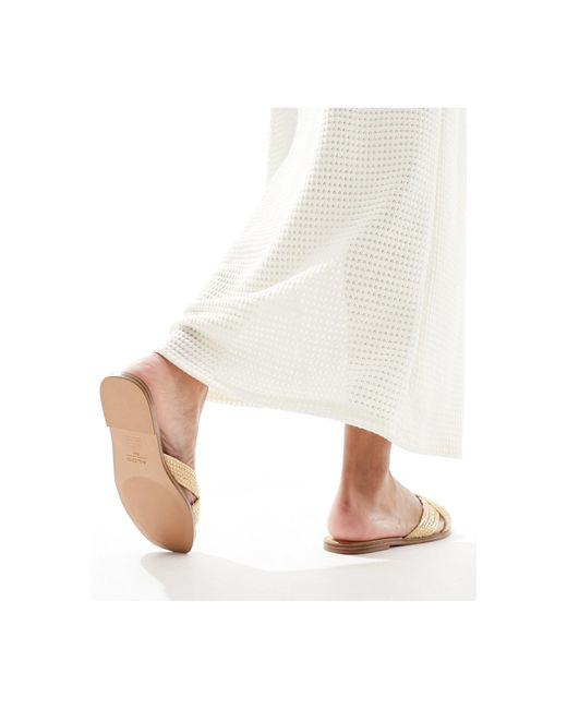 ALDO White Caria Woven Flat Sandals