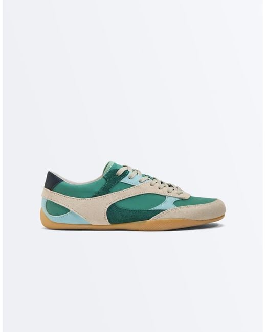 Oysho Green Retro-style Trainers