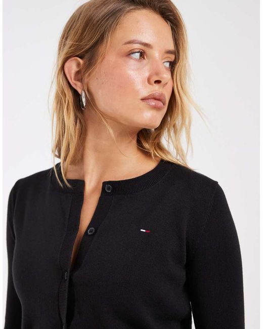 Tommy Hilfiger Blue Essential Crew Neck Cardigan