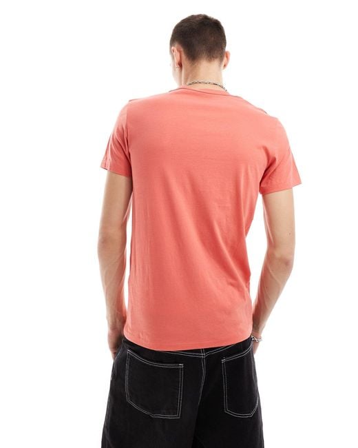 AllSaints Red Tonic Short Sleeve Crew Neck T-shirt for men