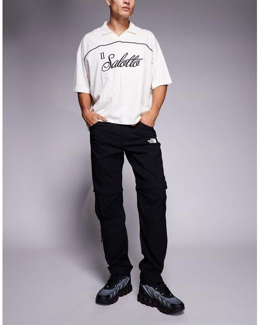 The North Face Black Exploration Convertible Regular Tapered Trousers for men