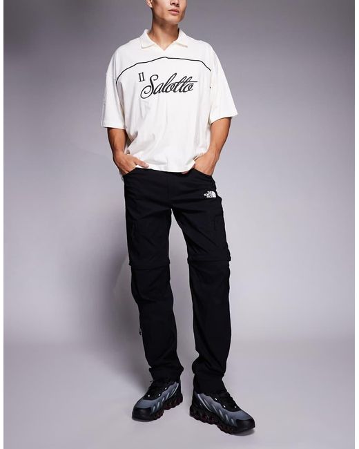 The North Face Black Exploration Convertible Regular Tapered Trousers for men