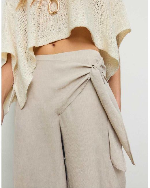 Stradivarius Natural Flowing Sarong Trousers