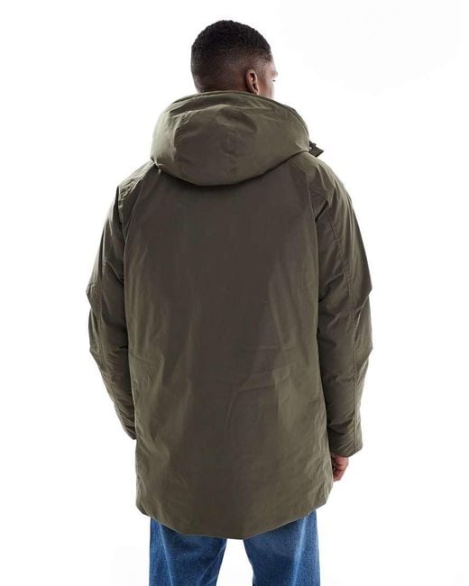 Jack & Jones Green Parka With Fleece Hood for men