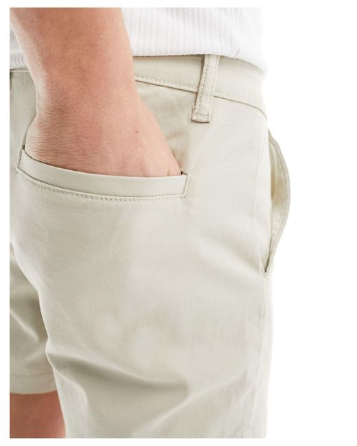ASOS Blue 2 Pack Skinny Shorter Length Chino Shorts for men