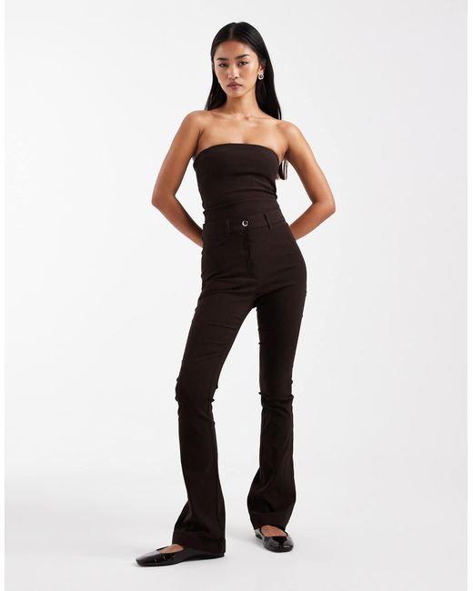 Pantalon ajusté d'ensemble Collusion en coloris Black