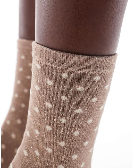 Pieces Brown Piece Glitter Sock