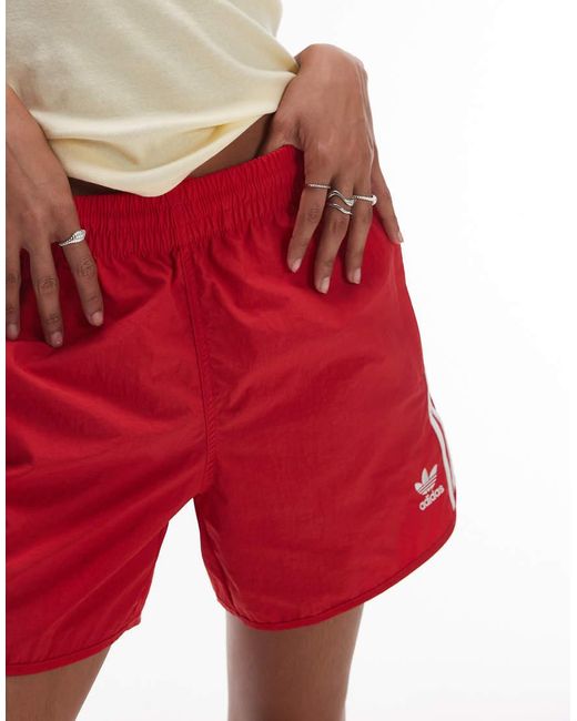 Adidas Originals Red Adicolor Sprinter Shorts for men