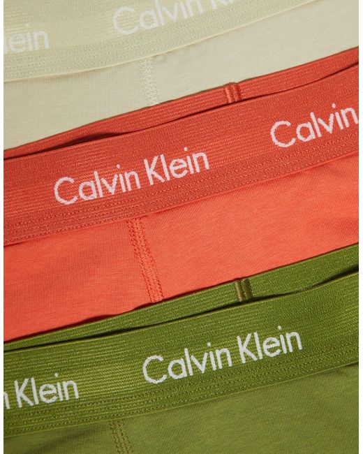 Calvin Klein Green 3-pack Trunks for men