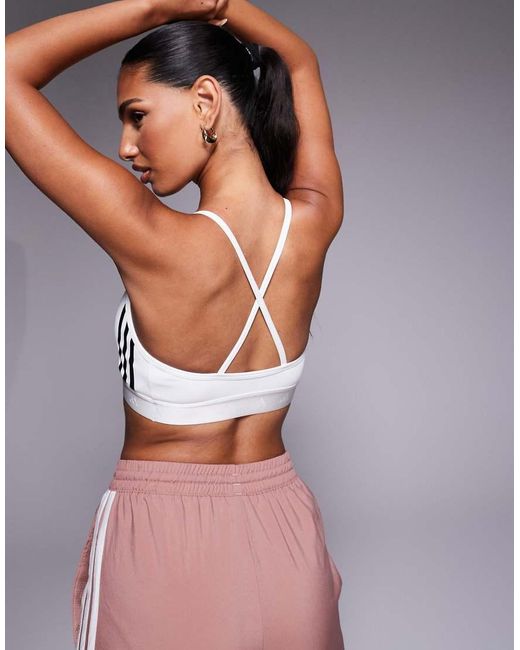 Adidas Originals White Adidas Training Hyperglam Bralette