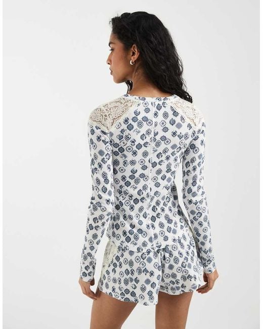 Free People Blue Made You Blush Layering Top