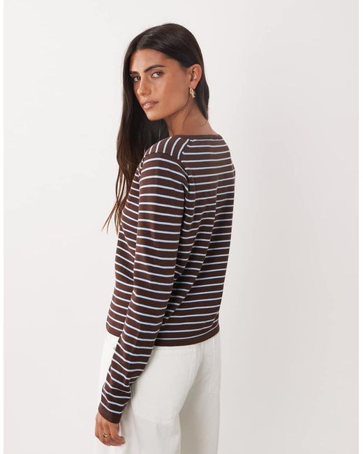 Top di Mango in Brown