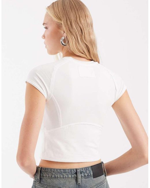 Free People White Protagonist Tee