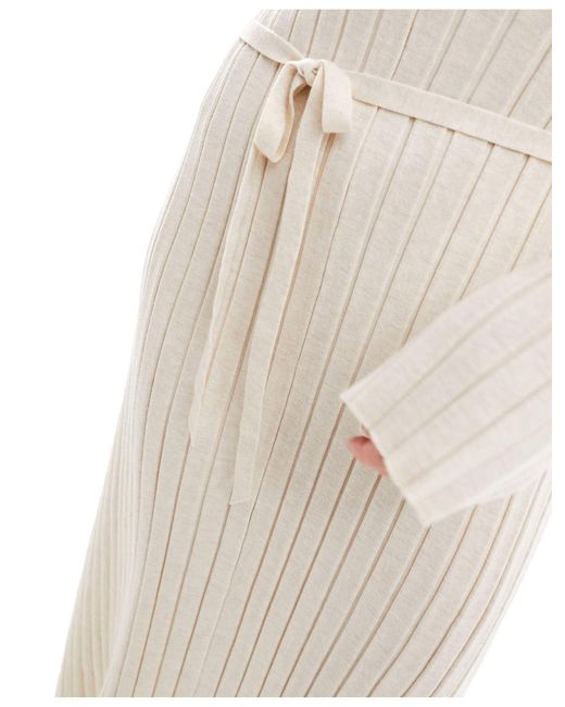 Pretty Lavish White Lightweight Knit Midaxi Dress