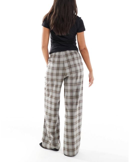 ONLY Gray Pull On Wide Leg Trousers