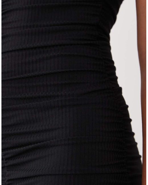 ASOS Black Scrunch Front Mini Dress