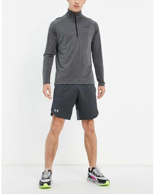 Under Armour Gray Training Tech 2.0 1/2 Zip Top for men