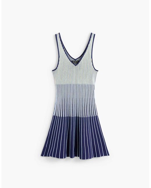 Desigual Blue Sleeveless Knit Dress