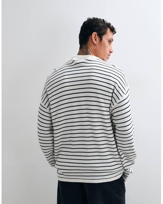 Weekday White Oversized Jumper for men