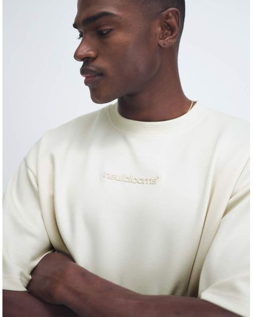ASOS White Heavyweight Oversized T-Shirt With Embroidered Text for men