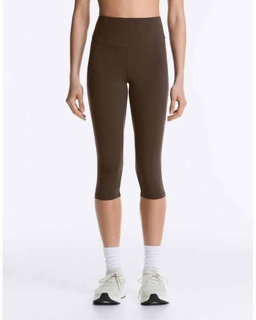 Oysho White Comfortlux High-Rise 40Cm Caprileggings