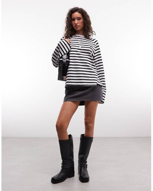 Collusion Multicolor Oversized Boxy Raglan Tee