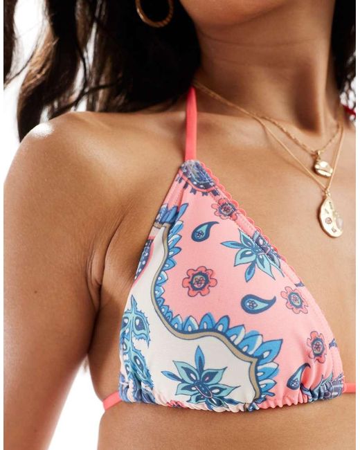 Superdry Brown String Triangle Bikini Top