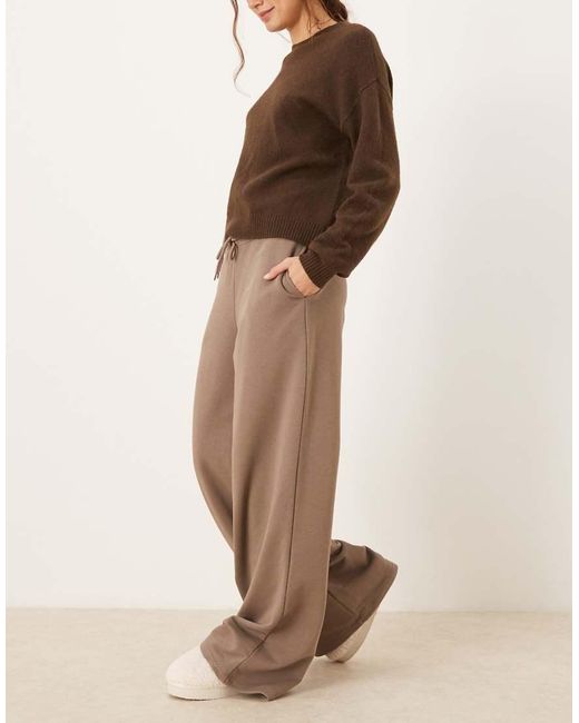 Gina Tricot Natural Low Waist Drawstring Sweatpants