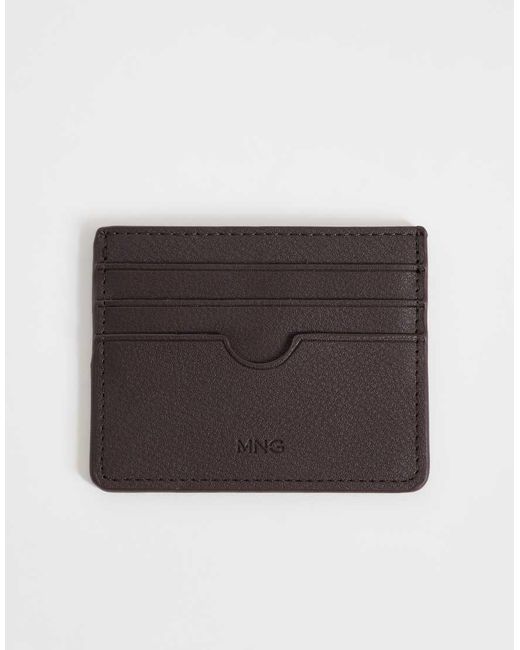 Mango Brown Faux Leather Card Holder for men