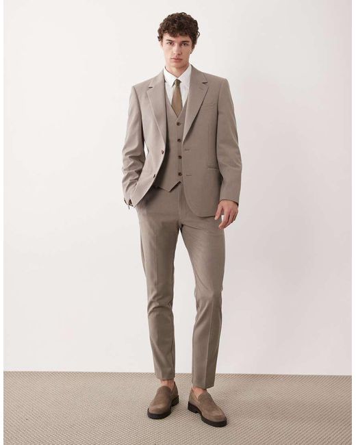 ASOS Skinny Colbert in het Brown voor heren