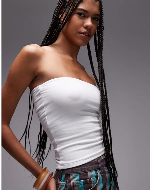TOPSHOP Gray – trägerloses oberteil
