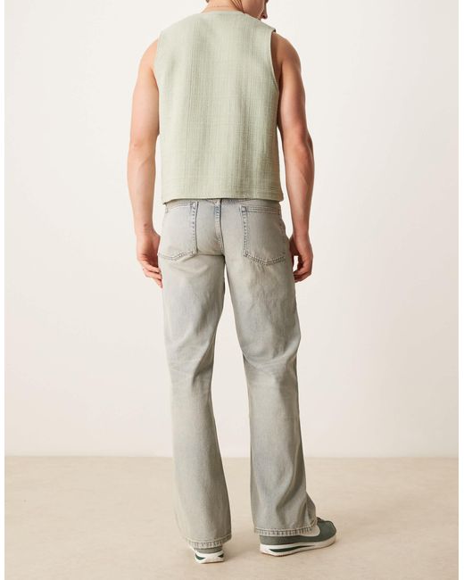 ASOS – stark ausgestellte jeans in Natural für Herren